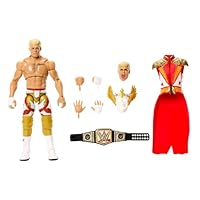 Mattel WWE Ultimate Edition Action Figure & Accessories Set, Cody Rhodes 6-inch Collectible with Swappable Heads & Hands, 30 Articulation Points, JHV89