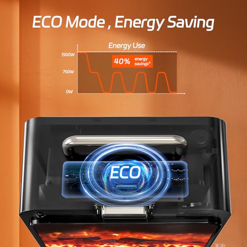 Electric-Fireplace-Heater-3-IN-1-Portable-Fireplace-Heaters-for-Indoor-Use-7501500W-Space-Heater-Indoor-3D-Flame-3-Modes-Fan-12-hours-Timer-Space-Heater-with-Remote-Timer-Thermostat