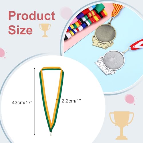 Rubans de couleur pour médailles PATIKIL avec attaches à pression - Lot de 66 pièces en polyester