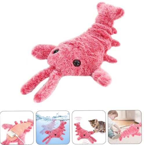 Lagosta de Pelúcia para Animais de Estimação Pet, Brinquedo para Cães e Gatos, Lagostinha Pet Balanç