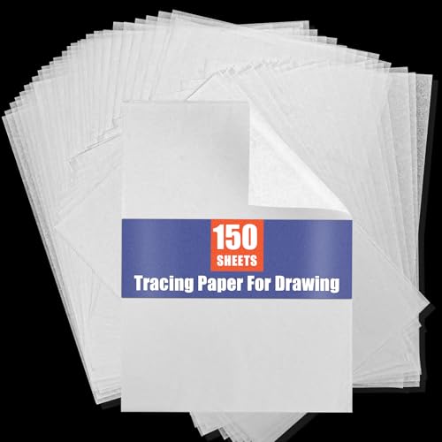 Transfer Paper Tracing Paper - PSLER Translucent on Artist Lettering Sketch Drawing for Pencil Ink Markers (Transparent)