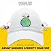 Peanuts Snoopy Dad Hat, It's Good to Be Green Earth Adult Baseball Cap with Curved Brim, White, One Size