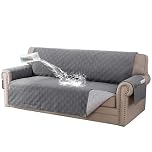 BellaHills Sofa Cover 3 seater 100% Waterproof Sofa Covers Non-Slip Sofa Slipcovers Couch Covers Washable with Elastic Strap Sofa Protectors from Pets Seat Width 68"(3 Seater, Grey)