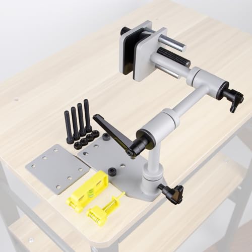 GQT Universal Bow Vise for Compound & Recurve Bows Heavy-Duty Portable Archery Bow Press Tool with Non-Slip Clamp Adjustable Height and Quick-Release for Easy Maintenance & Tuning