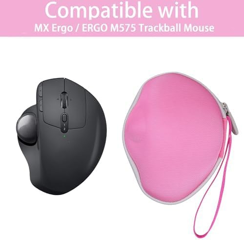 co2CREA Hard Case Replacement for Logitech MX Ergo / Ergo M575 Wireless Trackball Mouse (Pink Case) - Image 3
