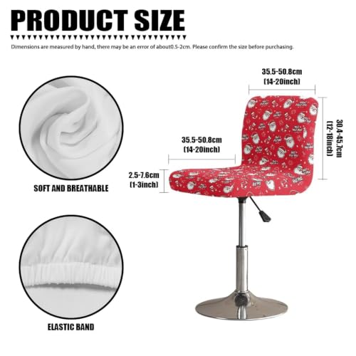Image of Santa Claus Bar Stool Covers for Dinning Room Chairs Set of 2 Bar Stool Covers Waterproof Slip Resistant Dining Room Seat Cover Universal Size