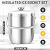 Amazon.com: Double-Walled Stainless Steel Insulated Ice Bucket - [3L ...
