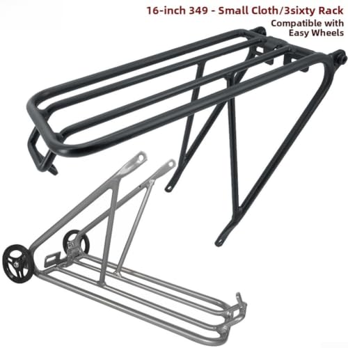 Soporte de aleación de aluminio para bicicletas de 16 pulgadas acabado titanio 2