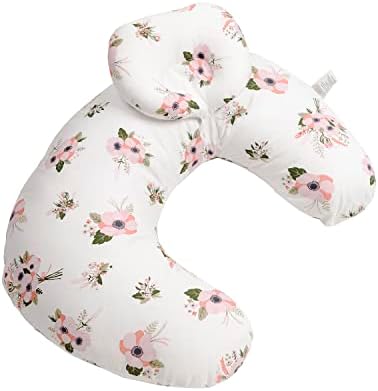 LAT LEE AND TOWN Nursing Pillow with 100% Cotton Pillowcase Washable Maternity Pillow for Women Breastfeeding Pillows for Bottle Breast Feeding Infant Support (Black Bear)