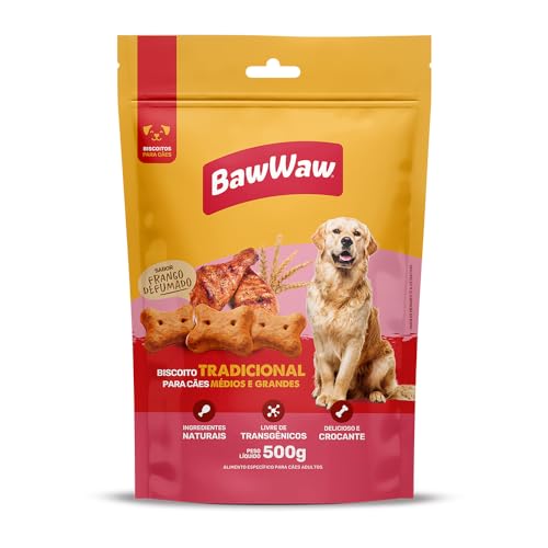 Biscoito Baw Waw para Cães Tradicional 500g