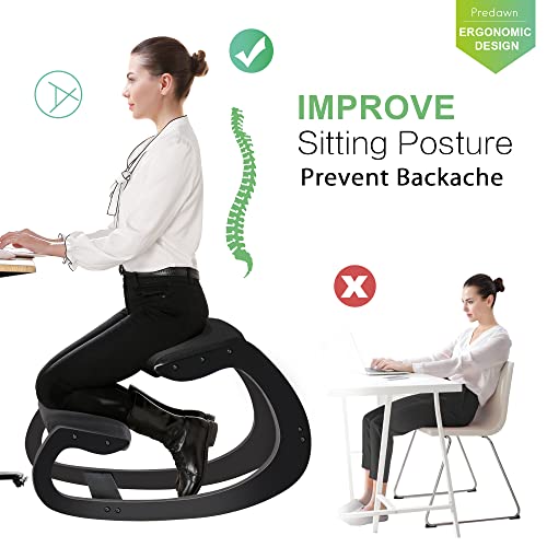 image for Predawn Ergonomic Kneeling Chair,Rocking Knee Chair Upright Posture Ch