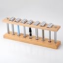 Pearl shaving multi razor stand - seven razor holder - Compatible with All Brands of Standard Sized and Long Handled Double Edge Safety Razors SMS-7R (Wooden) gallery image