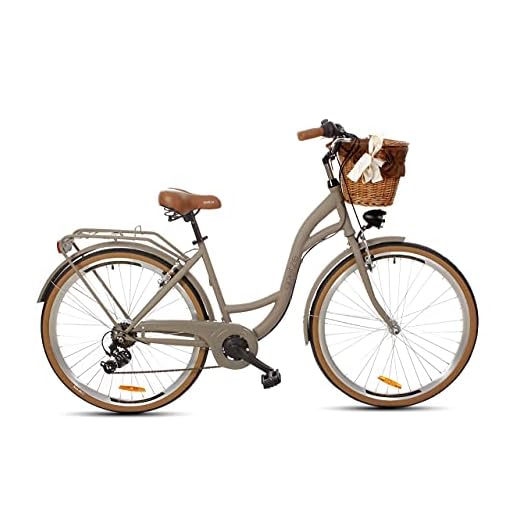 Goetze Mood damcykel retro vintage Holland stadsbike, 28 tum aluminiumhjul, 7 växlar Shimano Tourney-krets, djupstigare, korg med vaddering gratis!