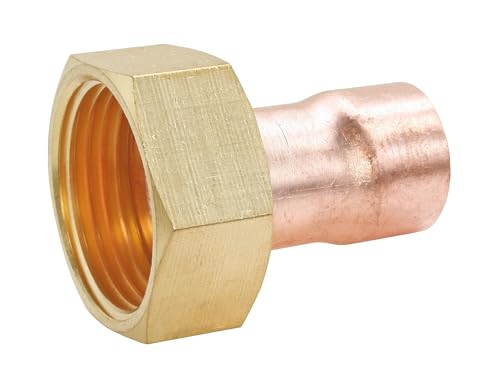 SOMATHERM FOR YOU - cobre accesorios de soldadura - Ø12 recta de acoplamiento en una tuerca de latón de rotación 15/21