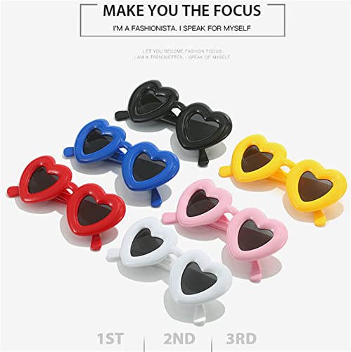 willochra Heart Shaped Sunglasses Vintage Cat Eye Fashion Party Love Eyeglasses for Women UV4004