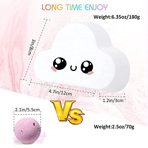 Mosteck Rainbow Bath Bombs 6.35Oz × 2-Pack Large Size, Gifts For Women/Kids, Moisturizes Skin Contain Organic Ingredients, Natural Essential Oil #TOP5