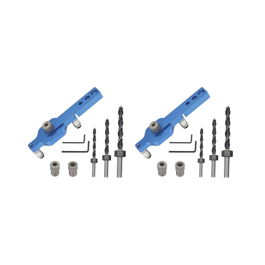 Dübelbohrer-Set, 6/8/10 mm, Bohrbuchsen für Heimwerker, Möbel, Karbonstahl, 14,5 x 5,2 cm, 2 Stück