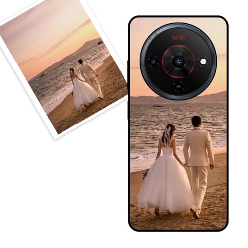 KARTXITAI Personalized Case compatible with ZTE Blade A76 5G, Custom Phone covers Customised with Photo Image Text Picture, Soft Anti-Fingerprint Anti-Scratch Anti-Fall Cover -Black