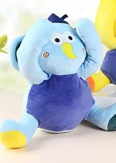 دمية اطفال محشوة مزوده بموسيقى وحركات لليد اللون الازرق