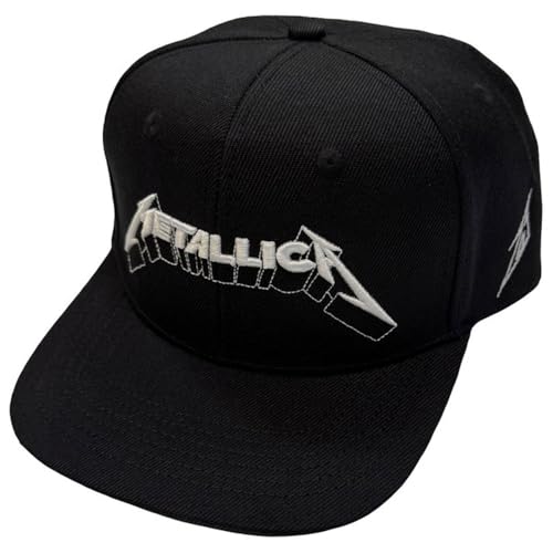 Casquette Metallica 3D M Band Logo Snapback taille ajustable pour toutes les têtes