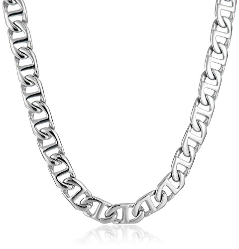 Lavari Jewelers The Braces - Stainless Steel Chain Mariner Necklace for Men - 24 Inches