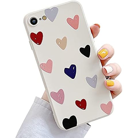 LRANKAI iPhone 7/8/SE Cute Hearts Case Cover
