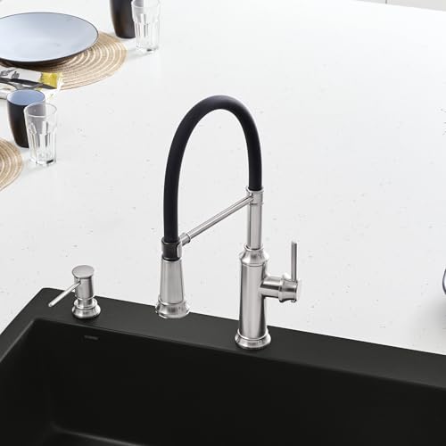 Image of BLANCO, Stainless 442509 EMPRESSA Pull-Down Dual Spray Semi-Pro Kitchen Faucet, 1.5 GPM