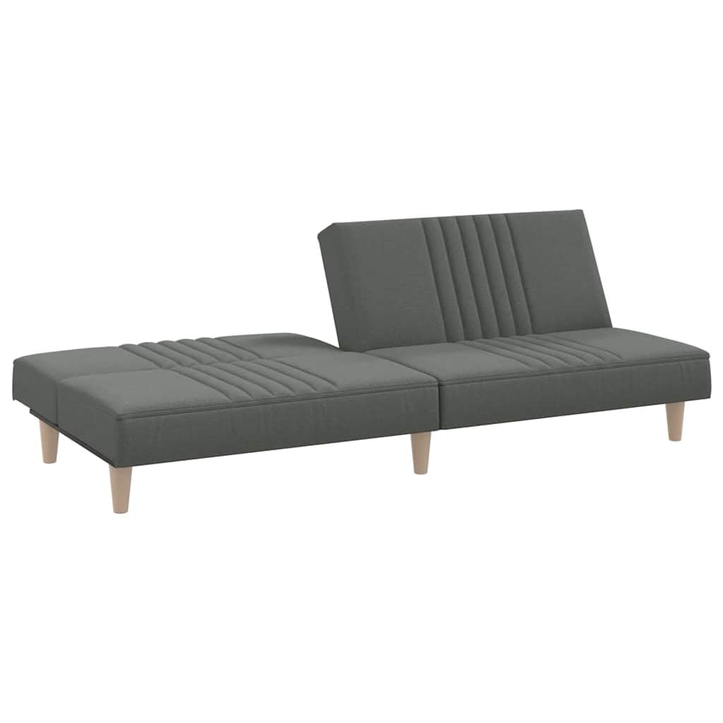 Schlafsofa Dunkelgrau 200x100 cmStoffbezug Polyester Sperrholzrahmen Modernes Design mit Verstellbarer Rückenlehne für kleine Räume Wohnzimmer Gästezimmer Büro
