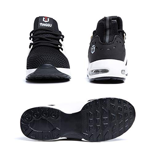 Foto von Hitmars Sicherheitsschuhe Herren Damen Arbeitsschuhe Stahlkappenschuhe Arbeitsschutzschuhe Leicht S3 S1 S1P S2 Sommer mit Stahlkappe Unisex Sportlich A Schwarz-Weiß 38