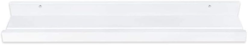 EDGEWOOD Shelf Ledge for Picture Frames Book Display 3 foot long Black, White