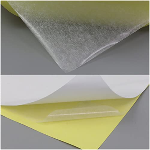 Alinacutle 6/Pk 12" X 12" Clear Tapes,Double Sided Adhesive Sheet,Arts Crafts Tape, Super Strong Sticky Tape,Diy Art/Craft/Home Decorative Tape With White/Yellow Liner #TOP3