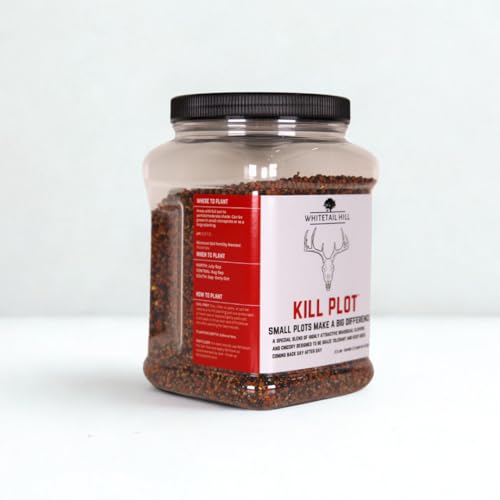 Whitetail Hill Kill Plot Food Seed Mix for Deer, 1/3 Acres or 3 Acres, Highly Attractive Mix of Brassicas, Clovers, and Chicory, Made for Small Plots