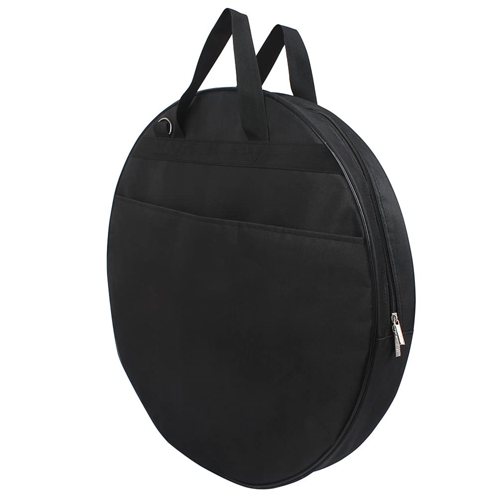Generic Bolsa para Platillos Negra Duradera de 21 Pulgadas con Divisor Extraíble para Accesorios de Batería y Baquetas, Correa para el Hombro para Músicos [material 600D]