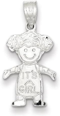Sterling Silver It's A Girl Charm