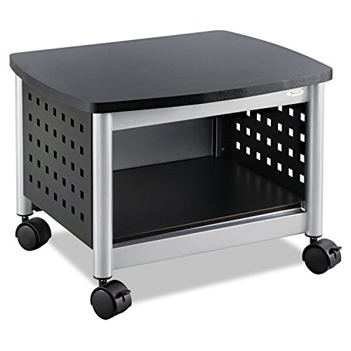 Safco 1855Bl Scoot Printer Stand 20-1/4W X 16-1/2D X 14-1/2H Black/Silver #TOP3