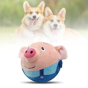 Jouet Chien Interactif, Jouet pour Chien, Jouet de Balle Rebondissante pour Chiens, Balle Interactive pour Chien, Active Moving Pet Plush Toy, Jouet de Chien en Peluche de Lavable (F)