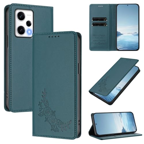 �X�}�z�P�[�X �Ή��@�� for Redmi Note 12 Pro Plus 5G / Note 12 Explorer �yRFID�u���b�N�z�y�J�[�h�z���_�[�t�����z �}�O�l�b�g�J�� �X�^���h�@�\�t���z�X�}�z�P�[�X Green