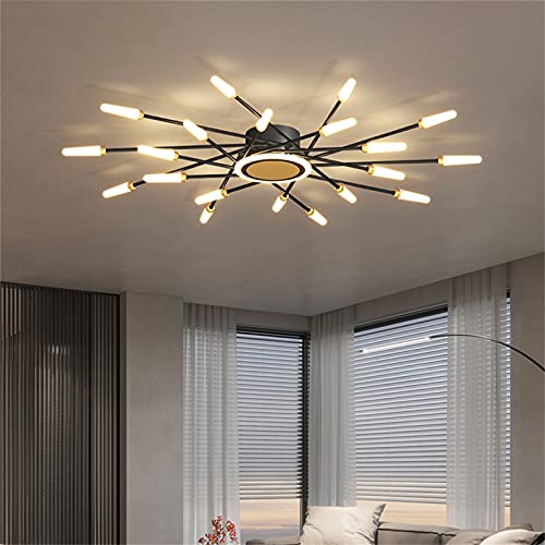 Plafonnier LED chambre à coucher ambiance douce et salon contemporain 68W