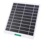 VBESTLIFE 5W 5V Solar Panel Charger, Solar Charger with Type C Port for Security Camera Doorbell Outdoor Indoor Use (White)