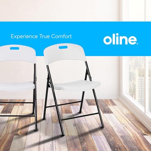 SKY-TOUCH 2 PACK Plastic Folding Chairs, Heavy Duty Foldable Indoor Outdoor Trestle Folding Seats for Office, Garden Event Party, Art & Crafts, Camping Picnics