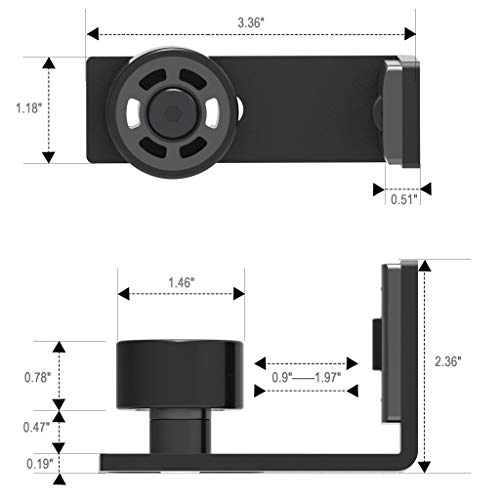 image for CCJH Adjustable Wall Mount Sliding Barn Door Floor Guide Double Roller