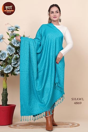 Image of KRITI Paisley Design Woollen Beige Color Shawl For Women