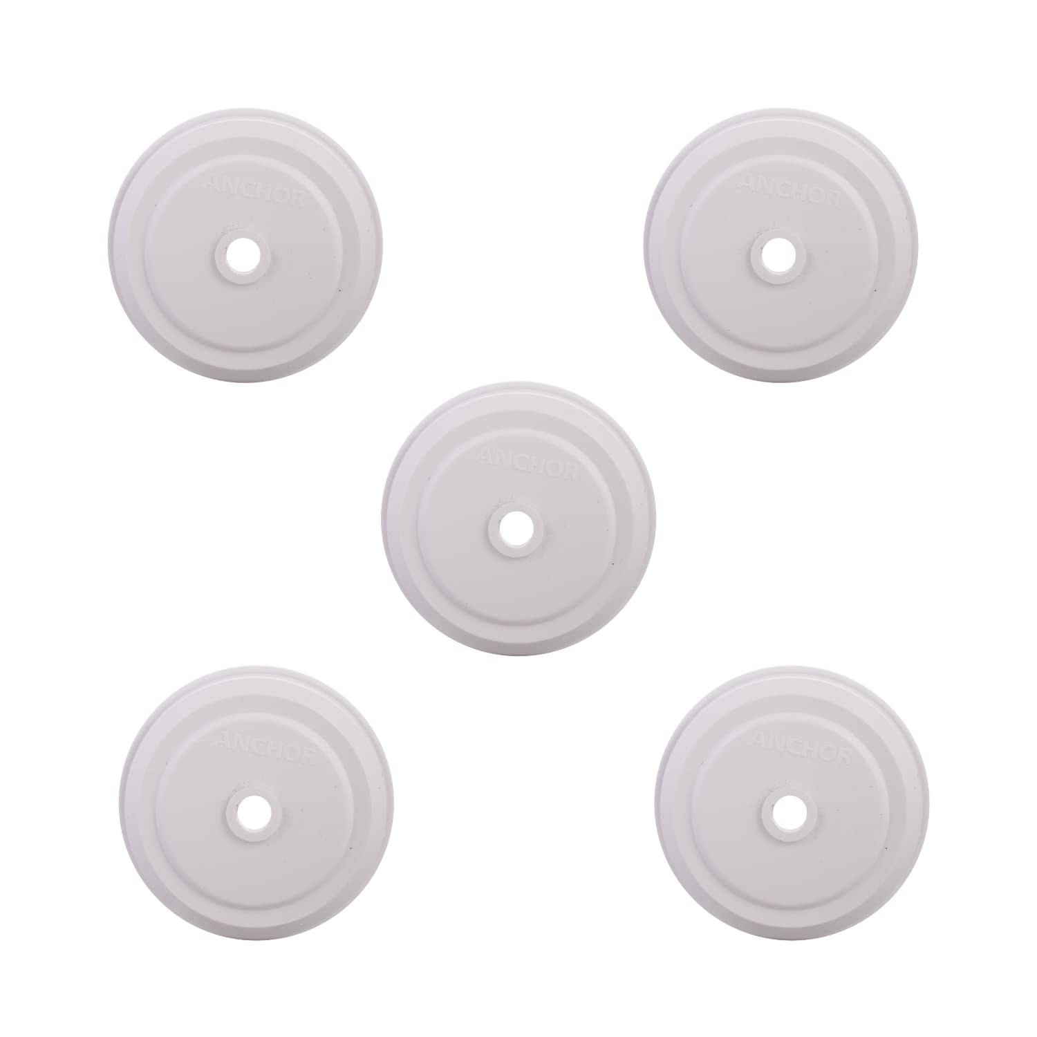 Anchor Ceiling Rose Pilot 2 Plate - White (Pack of 5) -1