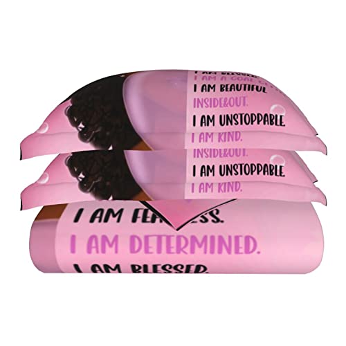 African American Black Girl Duvet Cover Set Queen Size, Black Girl Magic Bedding Set, Cute Little Afro Black Princess Bed Comforter Cover Sets, Girl Bedroom Room Decor (1Duvet Cover +2Pillowcases) #TOP6