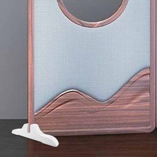 Support pour paravent blanc lot de 4 bases stables pour separation de cloison mobile