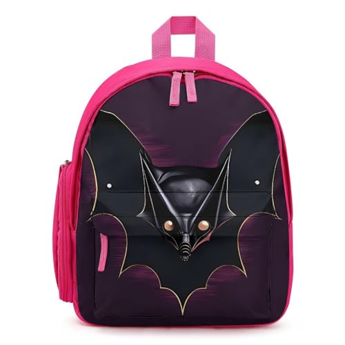 Black Ghost Bat Backpack for Men Women, Durable Small Bookbag Lightweight Daypack for Travel, Hiking, Pink-style