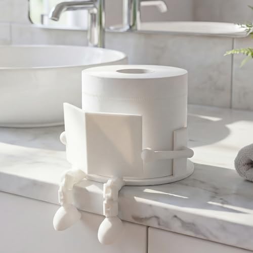 Ferrochef Funny Toilet Paper Holder Stand Reading Man Toilet Paper Storage for Bathroom Decor Creative Unique Bathroom Decorating Ideas & Fun Home Decor