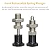 2Pcs Push Fit Ball Nose Spring Plunger, Stainless Steel Spring Knob Plunger Non-Locking Spring Indexing Plunger Hand Retractable Spring Plunger Pin for Industrial Equipment (M8)