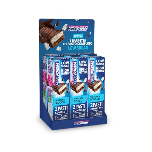 Pesoforma Barrette Senza Zuccheri Gusto Fondente Cocco 2 Pasti Completi