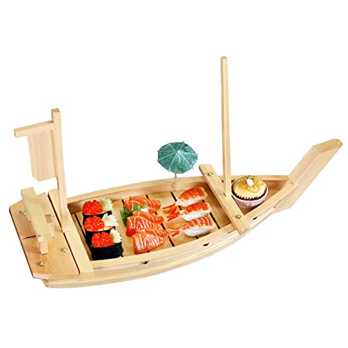 Plateau de service à sushis – Assiette japonaise à sashimi pour servir des sushis, des fruits et des légumes, parfaite pour les restaurants ou un usage domestique, 80 cm